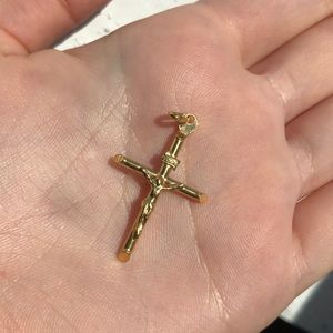 14k Jesus necklace charm
